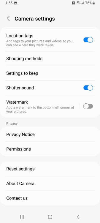 Android Camera Location Services