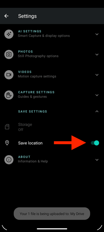 Android Camera Save Location