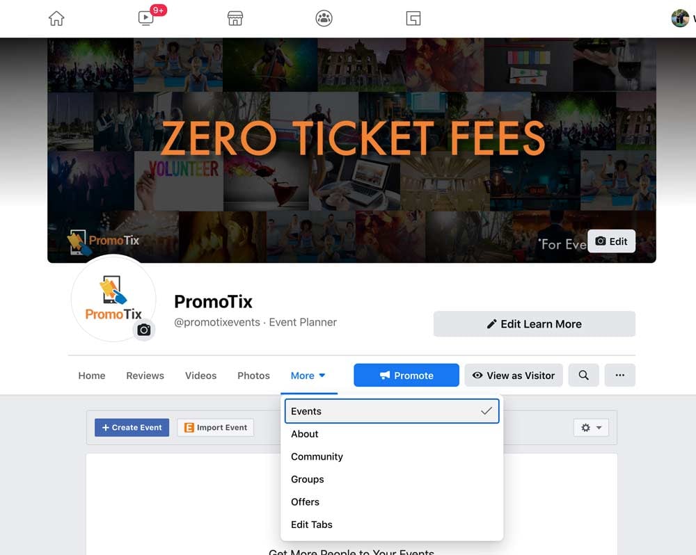 Facebook Page Events Tab