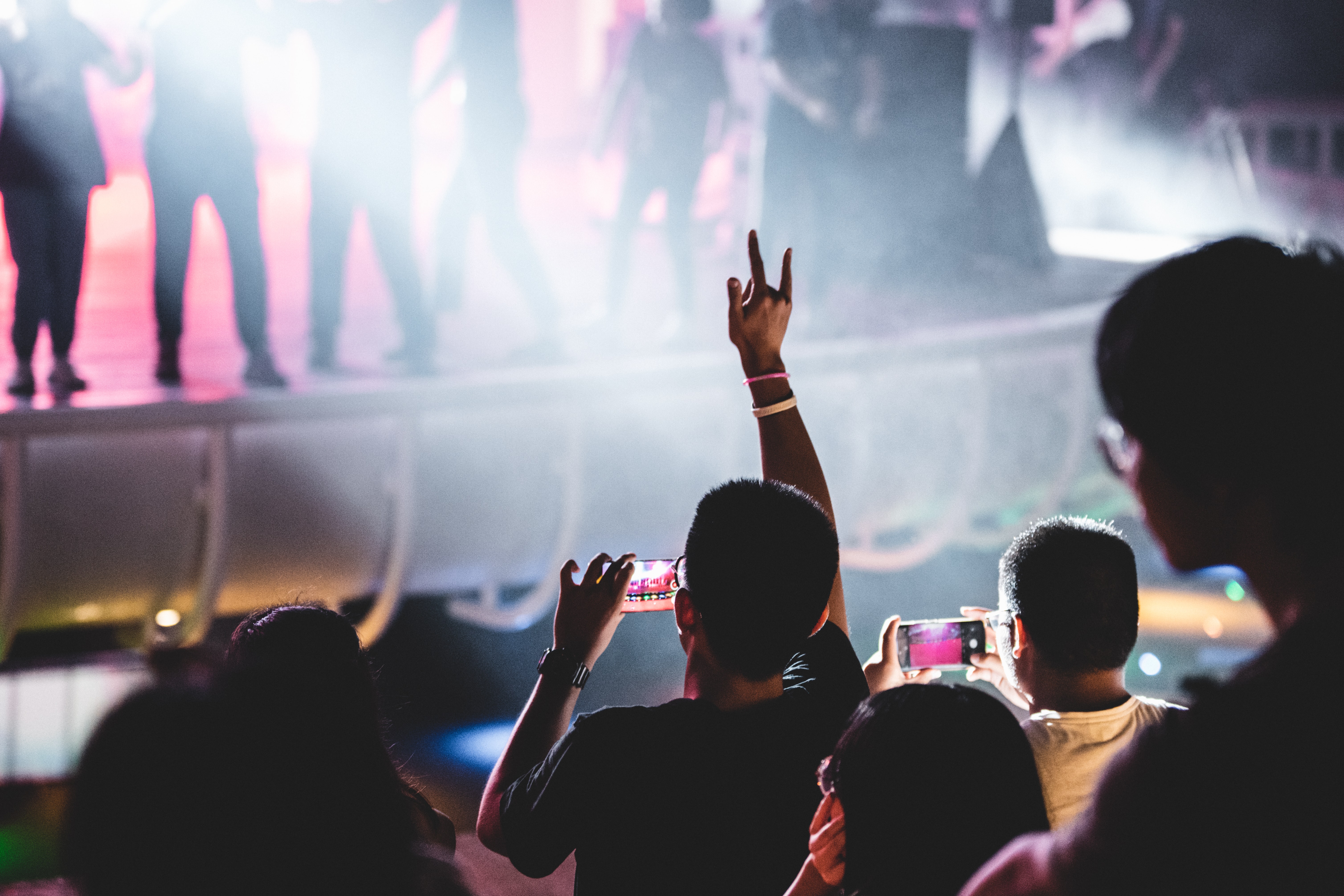 Guy at concert front row 