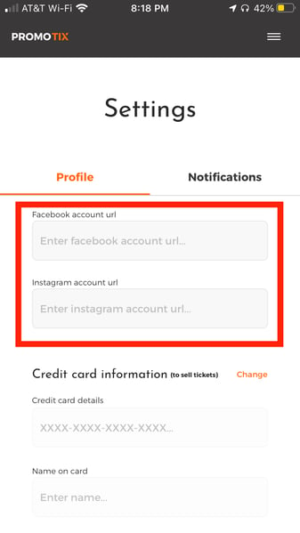 PromoTix Ambassador Facebook Instagram URL