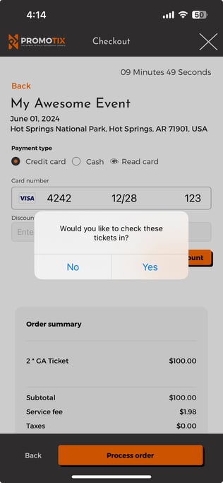 PromoTix Organizer Sell Tickets Checkin Popup 4924