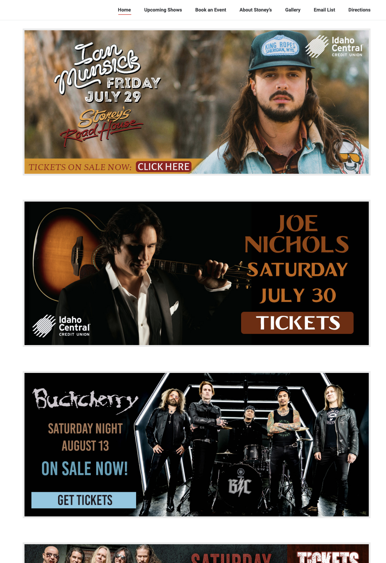 Website for sale of tickets create in wordpress