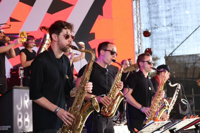 jazz players onstage